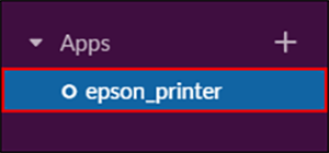 purple window with epson_printer selected