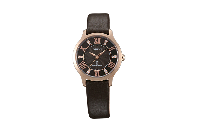 Orient: Cuarzo Contemporary Reloj, Cuero Correa - 30.5mm (UB9B001T)