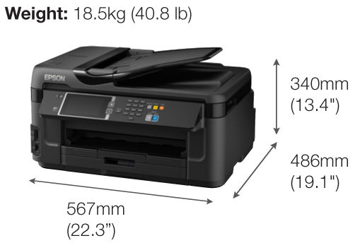 Epson WorkForce WF-7611 A3 Wi-Fi Duplex All-in-One Inkjet Printer