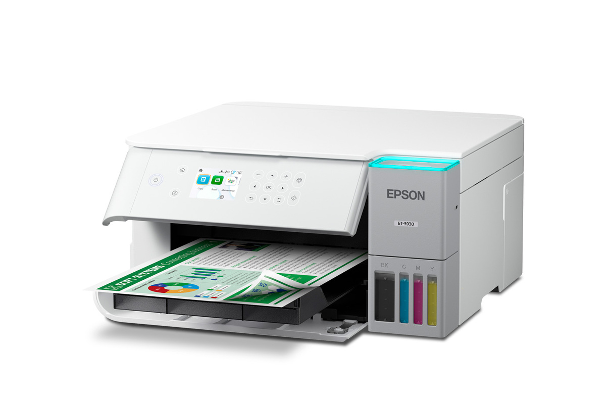 EcoTank ET-3930 Wireless All-in-One Color Supertank Printer – White
