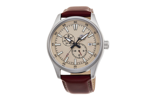 ORIENT: Mechanical Sports Watch, Leather Strap - 42.4mm (RA-AK0405Y)