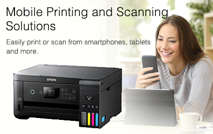 Mobile printing and scanning solutions. Easily print or scan from smartphones, tablets, and more. 