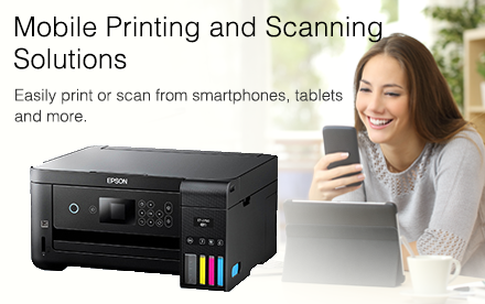 Mobile printing and scanning solutions. Easily print or scan from smartphones, tablets, and more.  