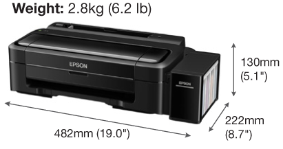 epson printer size