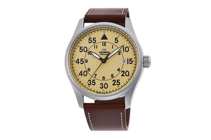ORIENT: Mechanical Sports Watch, Leather Strap - 42.4mm (RA-AC0H04Y)