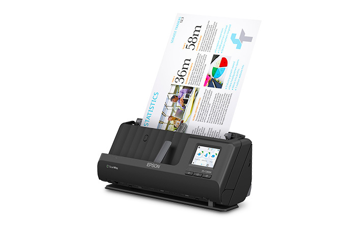 WorkForce ES-C380W Wireless Compact Document Scanner with LCD Touchscreen