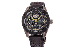 ORIENT STAR: Mecánico Sports Reloj, Cuero Correa - 43.2mm (RE-AV0A04B)