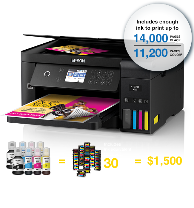 EcoTank Supertank Refillable Ink Printers - Everyday Printing | Epson US