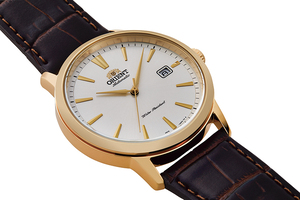 ORIENT: Mechanical Contemporary Watch, Leather Strap - 41.6mm (RA-AC0F04S)