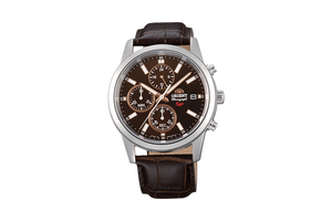 Orient: Cuarzo Sports Reloj, Cuero Correa - 42.0mm (KU00005T)