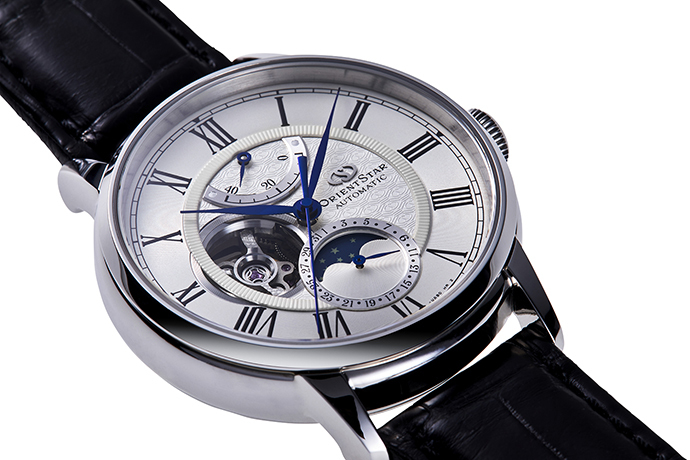 ORIENT STAR: Mecánico Clásico Reloj, Piel de cocodrilo Correa - 41.0mm (RE-AM0001S)