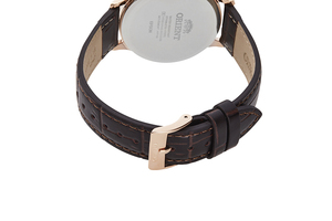 ORIENT: Quartz Contemporary Watch, Leather Strap - 39.0mm (RF-QD0001S)