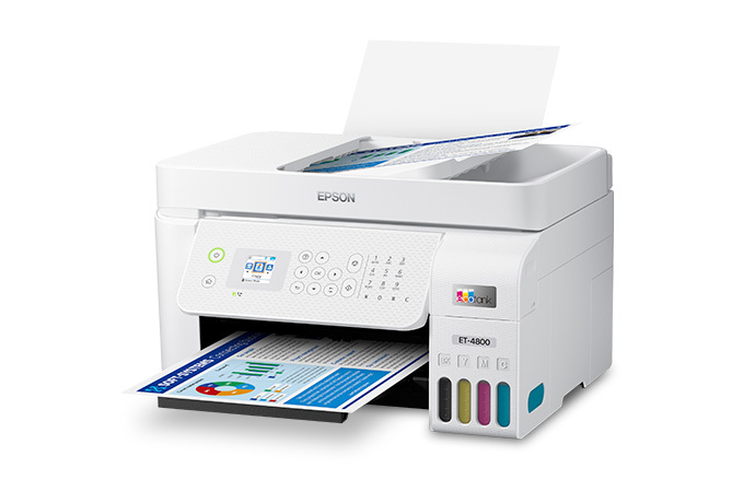 Günstiger Versandhandel EcoTank ET-4800 Ethernet US Printer | with All-in-One ADF Epson Products Supertank and Scanner, Copier, Wireless Cartridge-Free | Fax