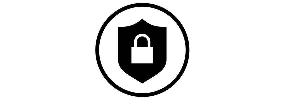 Shield with lock icon.