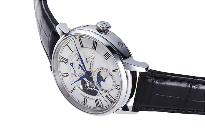 ORIENT STAR: Mecánico Clásico Reloj, Piel de cocodrilo Correa - 41.0mm (RE-AM0001S)