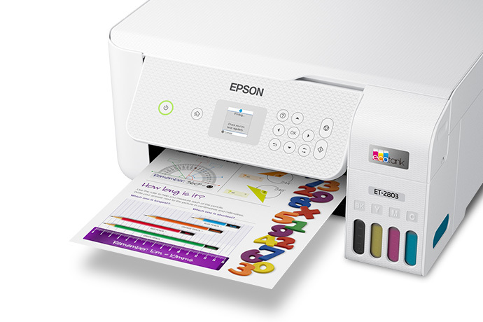 EcoTank ET-2803 Wireless Colour All-in-One Cartridge-Free Supertank Printer with Scan and Copy