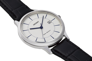 ORIENT: Quartz Contemporary Watch, Leather Strap - 39.0mm (RF-QD0006S)