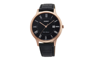 Orient: Cuarzo Contemporary Reloj, Cuero Correa - 40.0mm (GW05003W)