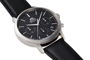 ORIENT: Quartz Contemporary Watch, Leather Strap - 40.4m (RA-KV0303B)