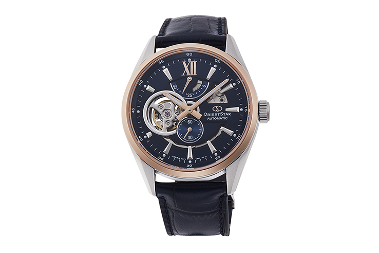 ORIENT STAR: Mechanical Contemporary Watch, Leather Strap - 41.0mm (RE-AV0111L)