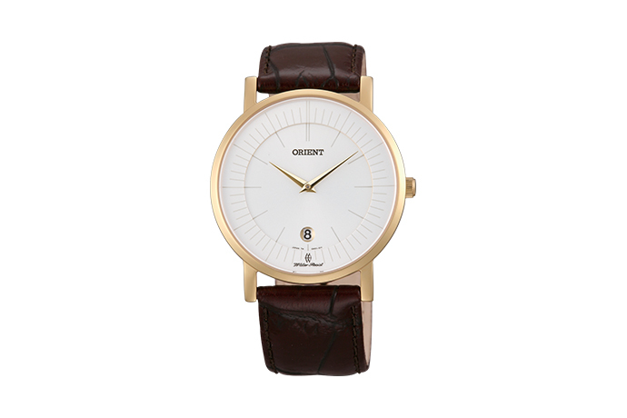GW01008W, Orient: Cuarzo Clásico Reloj, Cuero Correa - 38.0mm (GW01008W)