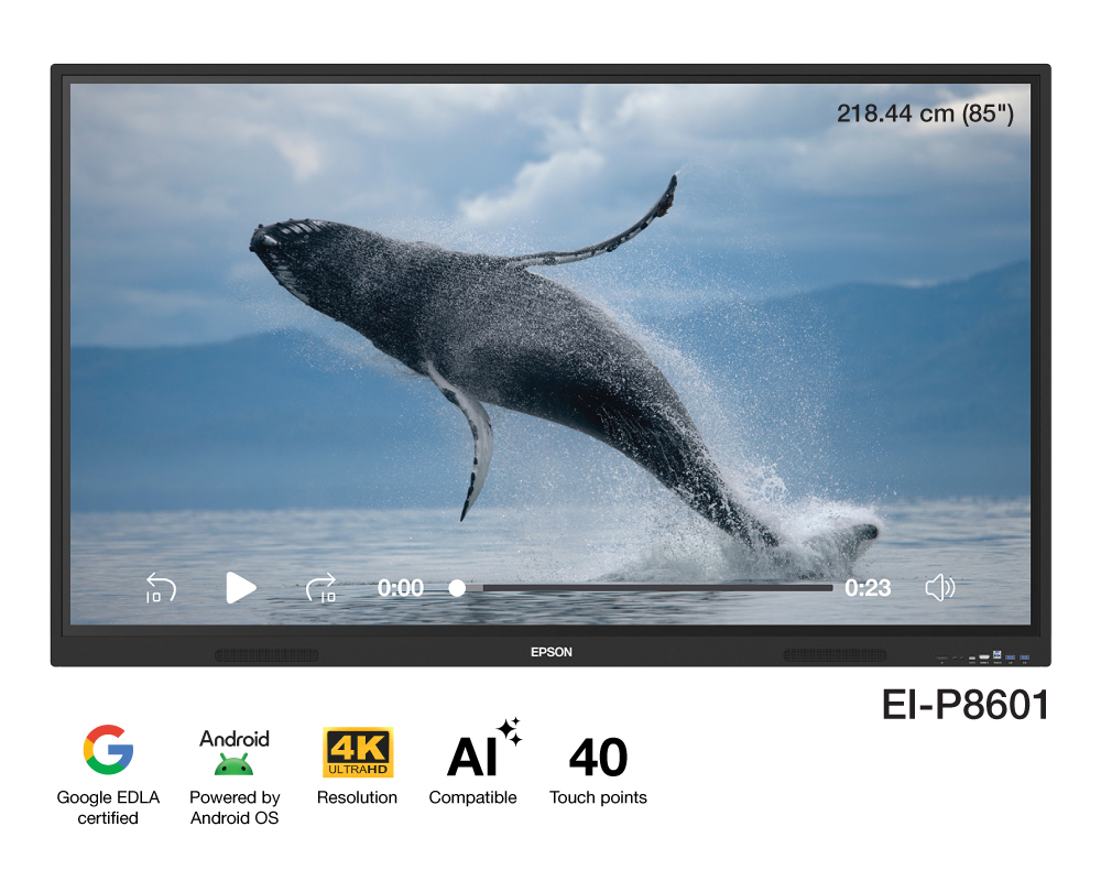 Epson EI-P8601 PowerBoardPRO 218.44cm (86") 4K Interactive Flat Panel Display