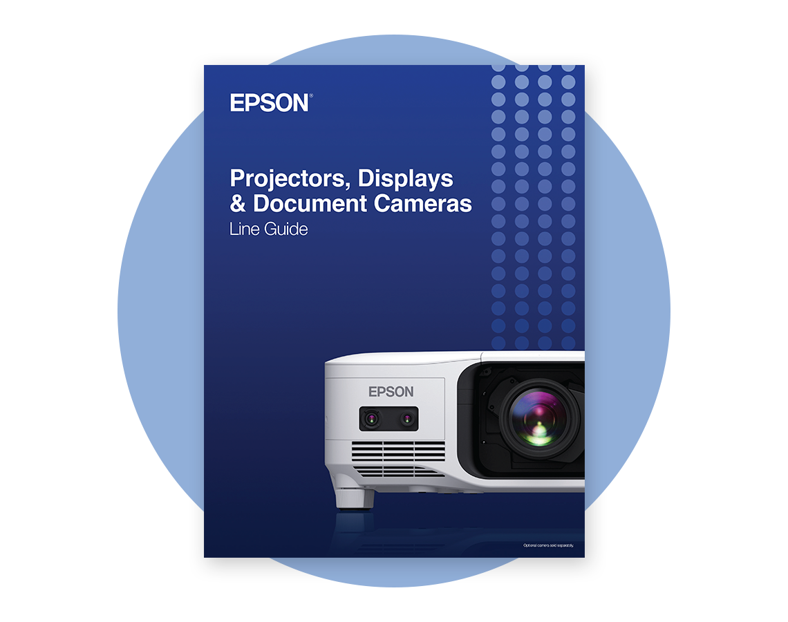 Projectors, Displays, and Document Cameras line guide