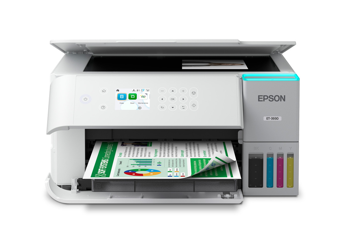 EcoTank ET-3930 Wireless All-in-One Color Supertank Printer – White