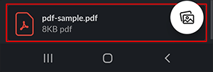 black window showing recent files with a pdf selected