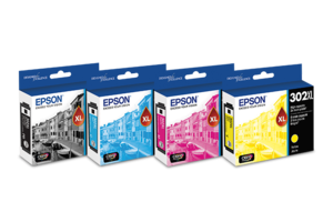 Genuine Epson 302XL/302 Black/Color Ink Cartridge, High Yield/Standard  Yield, 5/Pack