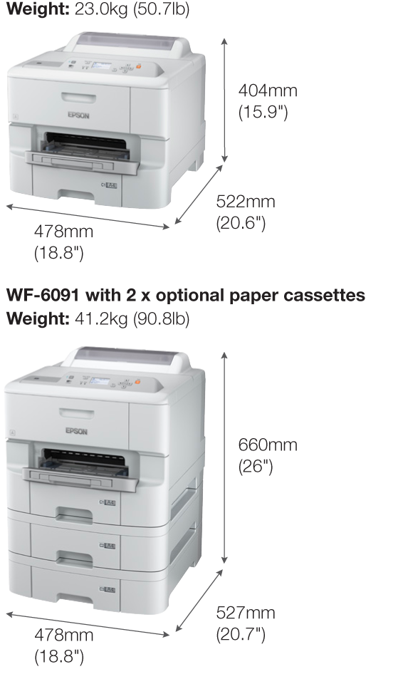 Epson Workforce Pro Wf 6091 Wi Fi Duplex Inkjet Printer Business Inkjet Printers Epson Singapore 5028