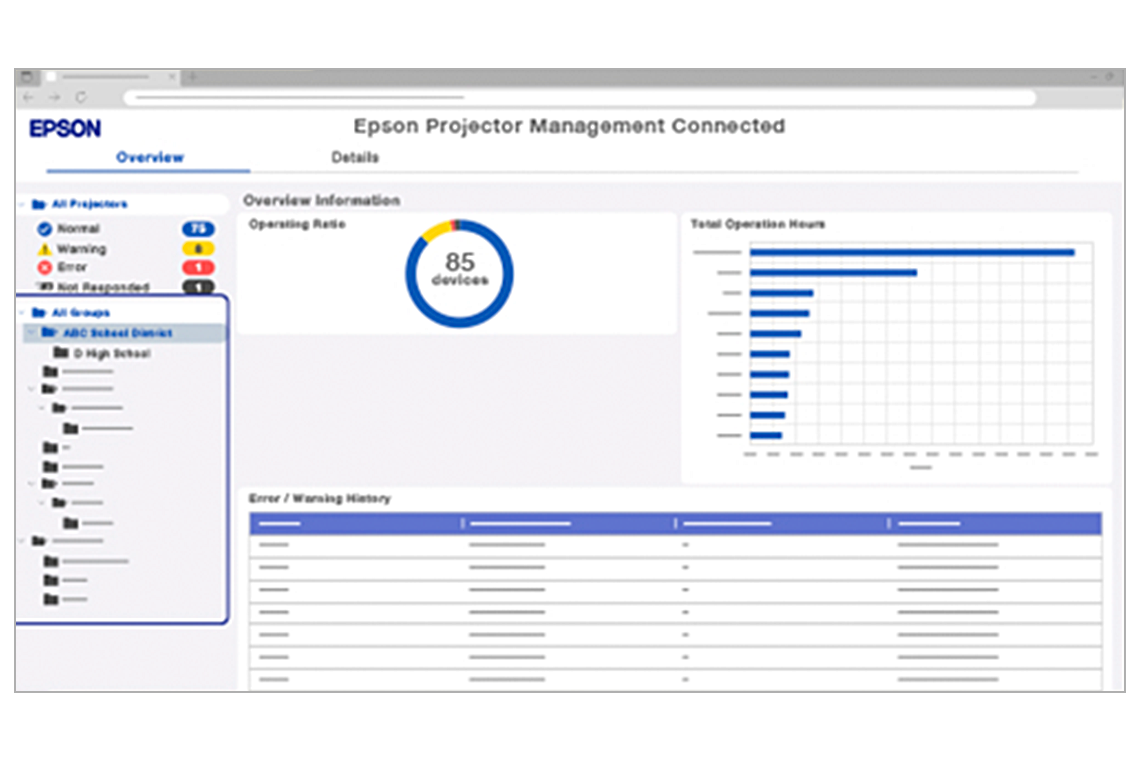 Epson Projector Management Connected