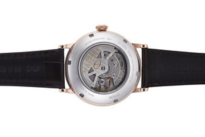 ORIENT STAR: Mechanical Classic Watch, Leather Strap - 38.7mm (RE-AW0003S)