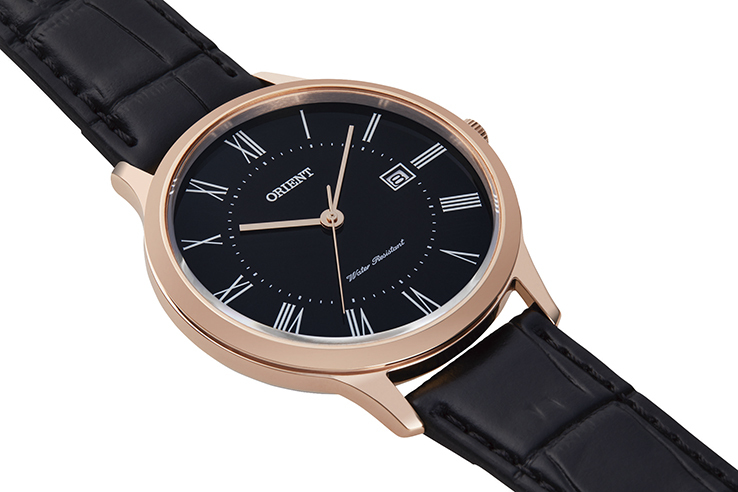 ORIENT: Quartz Contemporary Watch, Leather Strap - 39.0mm (RF-QD0007B)