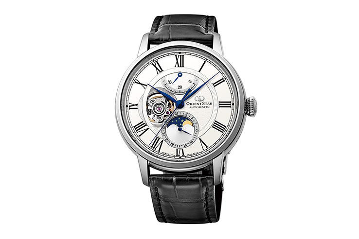 ORIENT STAR: Mecánico Clásico Reloj, Piel de cocodrilo Correa - 41.0mm (RE-AM0001S)