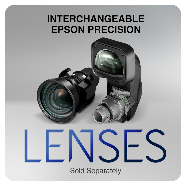 Interchangeable Epson precision lenses (sold seperately)