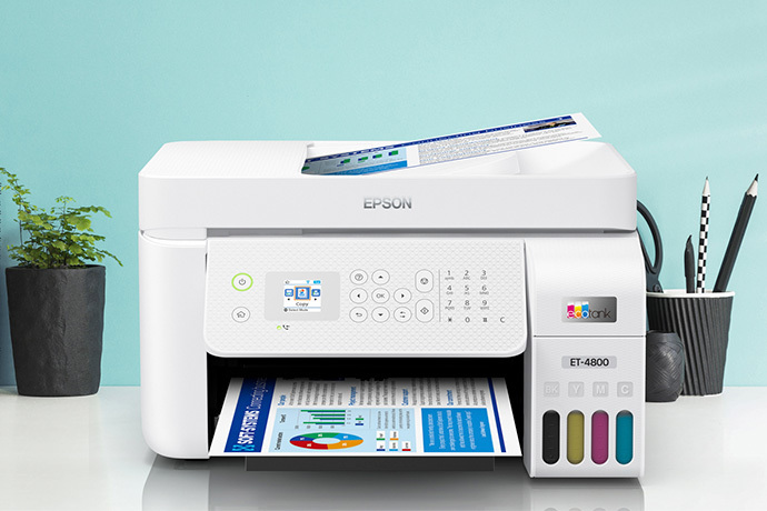 Epson EcoTank ET-4800 Imprimante multifonction A4 imprimante, scanner,  photocopieur, fax chargeur automatique de documen - Conrad Electronic France
