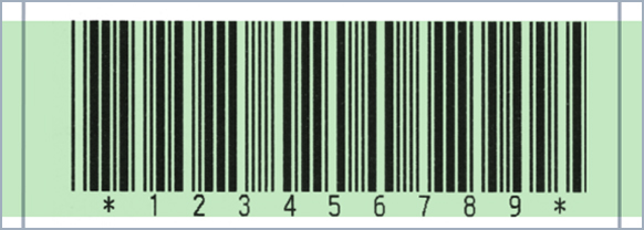 Closeup of a barcode.