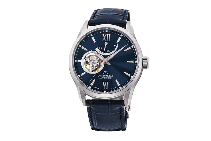 ORIENT STAR: Mechanical Contemporary Watch, Leather Strap - 39.3mm (RE-AT0006L)