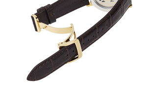 ORIENT STAR: Mechanical Classic Watch, Leather Strap - 38.7mm (RE-AU0001S)