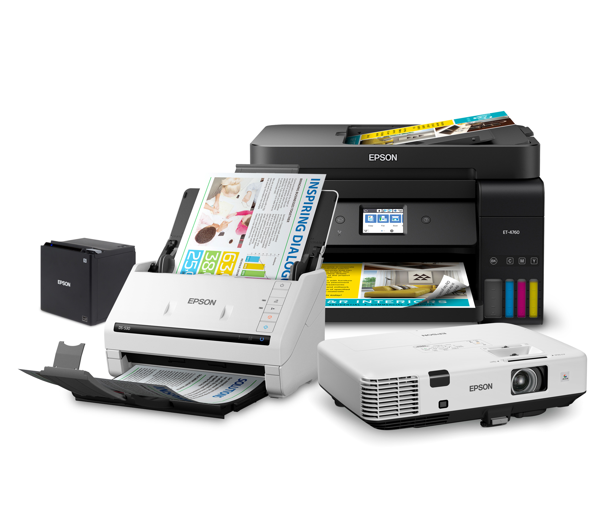 Epson printer, projector, scanner, and receipt printer
