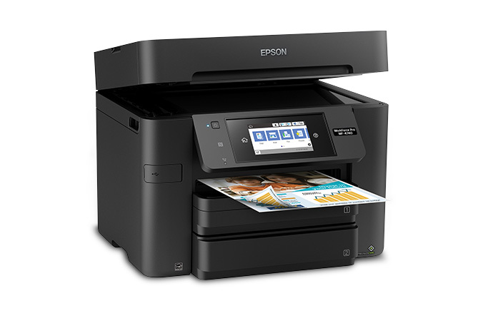 Scanner with Wi-Fi Direct with Ultra Black Cartridge Ink and Ultra Color Combo Pack Cartridge Ink Copier Epson WorkForce Pro WF-4740 Wireless All-in-One Color Inkjet Printer 