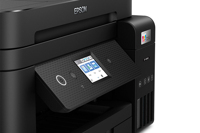 Epson EcoTank ET-4850 Wireless Color All-in-One Cartridge-Free Supertank  Printer with Scanner, Copier, Fax, ADF and Ethernet (Black)