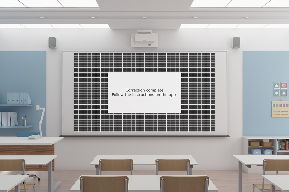 Epson Setting Assistant App image correction complete