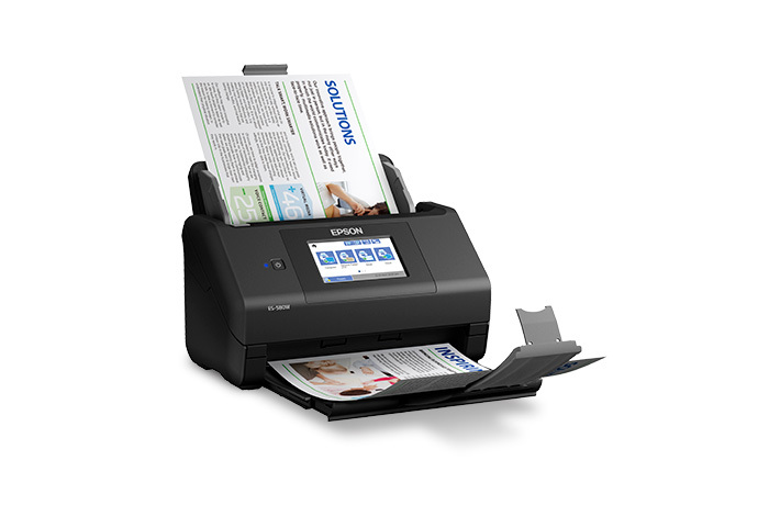 ES-580W scanner with paper tray