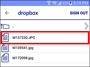 iprint window with image selected in dropbox