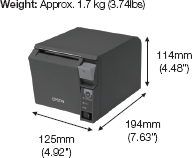 Epson TM-T70II Stampante termica per scontrini, ethernet e USB con  taglierina automatica e buzzer (C31CD38022A1) - OFBA srl