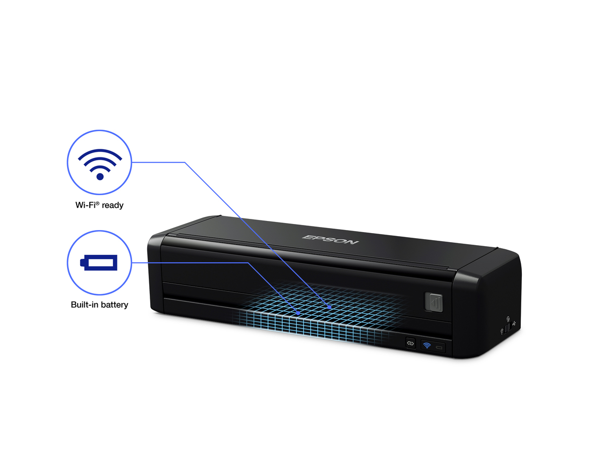 B11B242502 Epson WorkForce DS360W WiFi Portable Sheetfed Document Scanner A4 Document