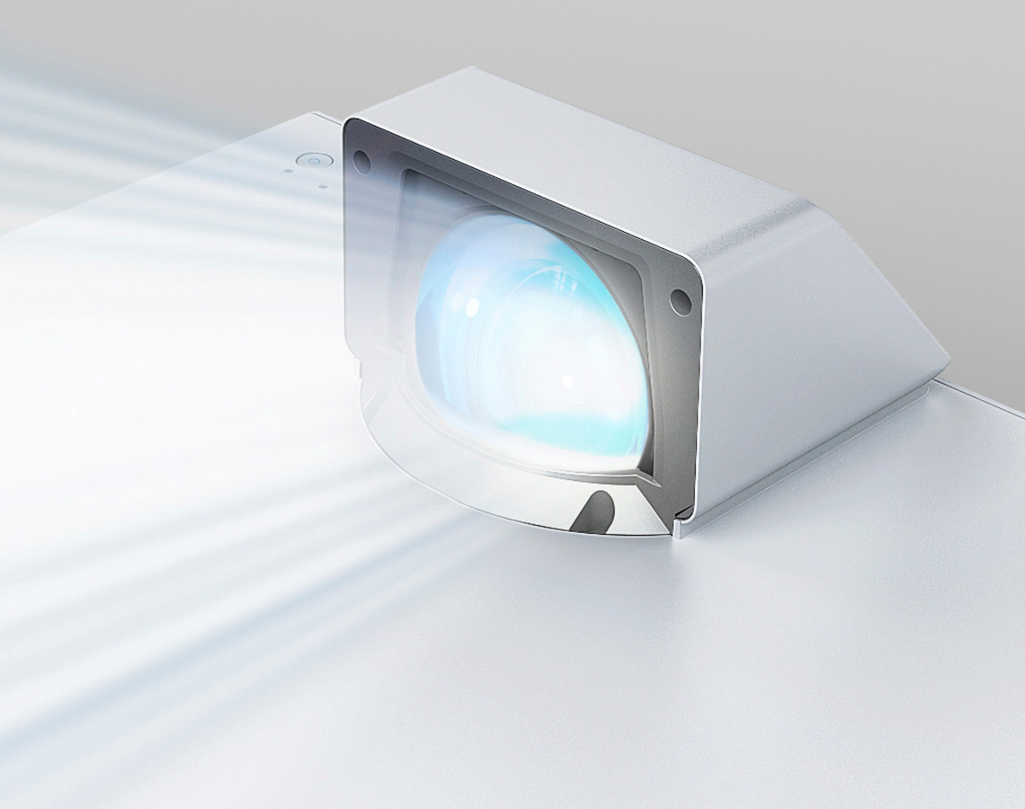 A projector laser light.