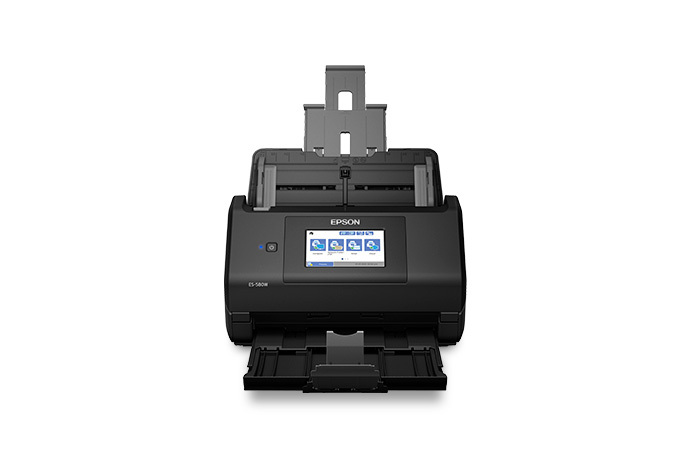 ES-580W scanner with paper tray